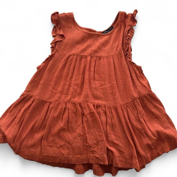 American Eagle Outfitters Orange Ruffle Blouse - Picture 1 of 5